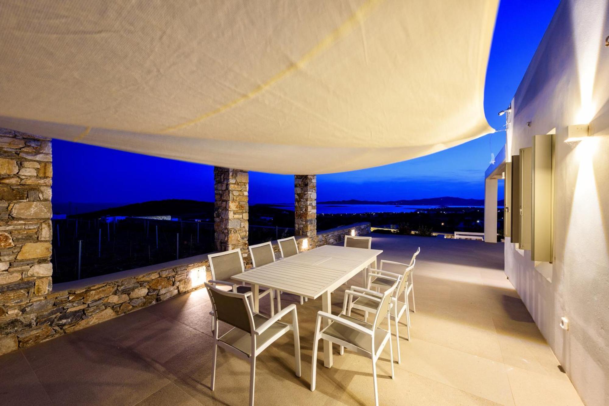 Stunning New With Great Pool Area, Magnificent Panoramic Sea View - Paros Villa